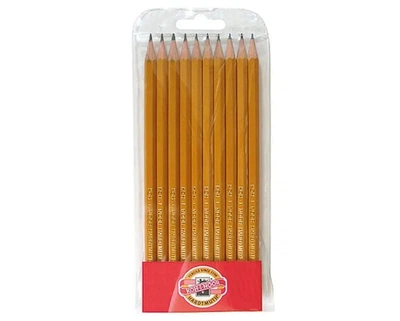 Карандаши чернографитные простые Koh-i-Noor Hardmuth 10 штук 1570 2H-3B