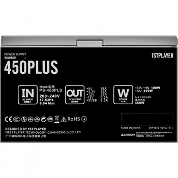 Блок питания 1stPlayer 450W (PS-450PLS) (190257)