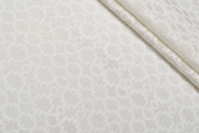 Жаккард шелк коттон молочный 1071427, 140 г/м², пог. м.