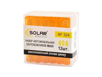 Флажковые предохранители MAXI 40А Solar AF-324 12шт