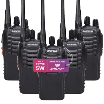 Рация Baofeng BF-888S комплект 5 шт., UHF, 5 Вт, 1500 мАч + гарнитура