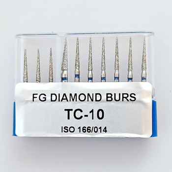 Бор алмазний FG стоматологічний турбінний наконечник упаковка 10 шт UMG КОНУС 1,4/10,0 мм 806.314.166.524.014 (TC-10)