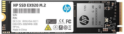 Dysk SSD HP EX920 NVMe 512GB M.2 2280 PCIe 3.0 x4 3D NAND (TLC) (2YY46AA#ABB)