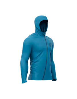 Спортивная куртка с мембраной Compressport Hurricane Waterproof 10/10 Jacket, Mosaic Blue, S