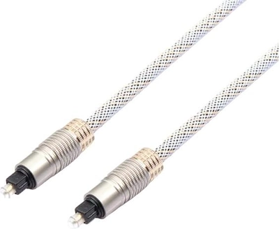 Kabel optyczny Reekin Toslink Slim 2 m Silver/Gold (CAB-013-2M)