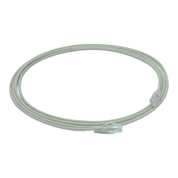 Патч-корд кат. 5е, 26AWG, RJ45-RJ45, сірий, 3м, U-UTP, LSZH, Corning