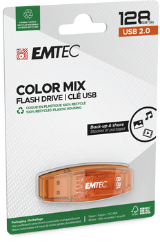 Pendrive Emtec C410 128GB USB 2.0 Orange (ECMMD128G2C410)