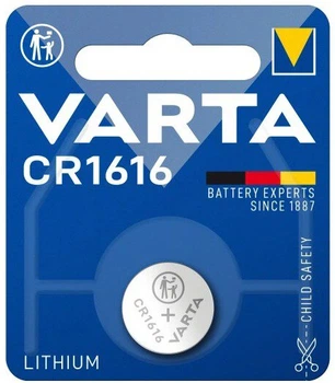 Батарейка литиевая Varta Lithium CR1616, 3V, блистер 1шт