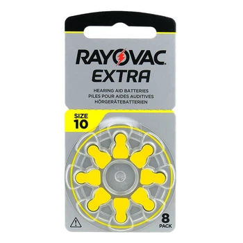 Батарейка Rayovac Extra 10 для слухового аппарата (10AUX-8XEMF), 1.45V, блистер 8шт