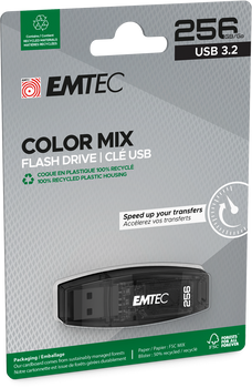 Pendrive Emtec C410 256GB USB 3.2 Black (ECMMD256GC410)