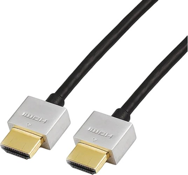 Kabel Reekin HDMI - HDMI Full HD Ultra Slim 2 m Silver/Black (HDMI-009-2M)