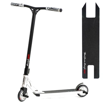 Трюковий самокат Best Scooter Freestyle N-31020 з кермовою системою HIC, колеса 120 мм + 2 пеги, Сріблястий