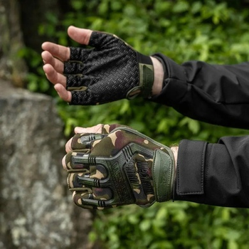 Перчатки тактические безпалые Mechanix M-Pact Gloves Woodland M