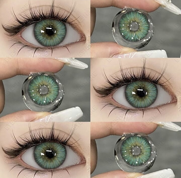 Цветные контактные линзы зеленые Estonia Green Eyeshare