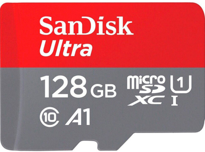 Карта пам'яті SanDisk Ultra MicroSD 128GB + SD адаптер (SDSQUAB-128G-GN6IA)