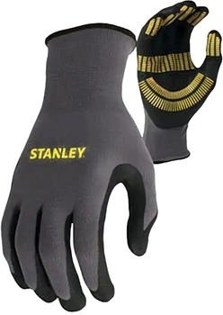 Перчатки рабочие защитные универсальные общего использования Stanley нейлоновые с покрытием нитрилом (SY510L)