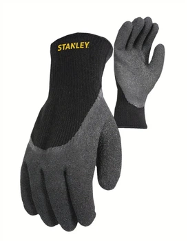 Рукавиці робочі захисні універсальні Stanley акрилові з зимовою мікропіною та з долонею з мікропінолатексу (SY610L)