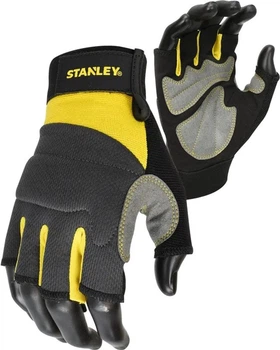 Перчатки рабочие защитные открытые универсальные Stanley с дополнительными накладками на ладони (SY640L)