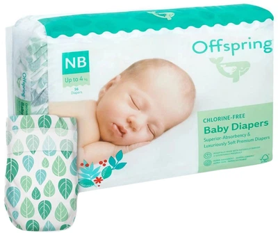 Подгузники Offspring Leave размер NB до 4 кг 56 шт (9355465007998)