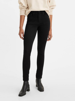 Jeansy skinny damskie Levi's 721 High Rise Skinny 18882-0233 26-32 Czarne (5400816306184)