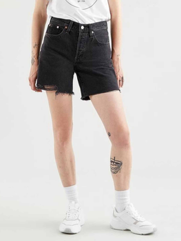 Krótkie spodenki damskie jeansowe Levi's 501 Mid Thigh Short 85833-0016 26 Czarne (5400970000430)