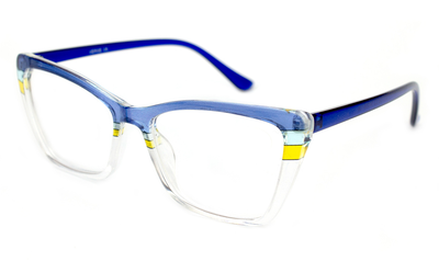 Жіночі готові окуляри для зору Verse Діоптрія Комп'ютерні +5.00 Дальнозоркість 54-18-138 Лінза Полимер PD62-64 (108-95|G|p5.00|44|17_5864)