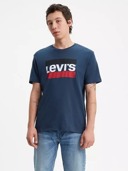 Koszulka męska bawełniana Levi's Sportswear Logo 39636-0003 M Granatowa (5400537534385)