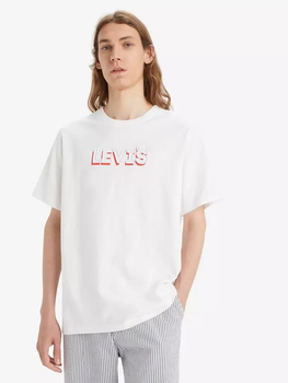 Koszulka męska bawełniana Levi's Ss Relaxed Fit Tee 16143-1245 M Biała (5401128786817)