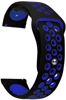 Ремінець BeCover Nike Style для Samsung Galaxy Watch 46 mm / Watch 3 45 mm / Gear S3 Classic / Gear S3 Frontier Black-Blue (BC_705782)