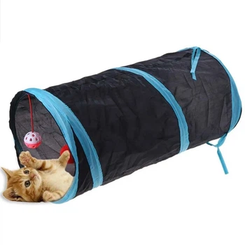 Складной игровой тоннель для котят кошек 50х25см