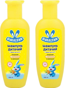 Упаковка шампуня детского Вухастик витаминный с пантенолом и облепихой 200 мл х 2 шт (4820268100856/2000999989612)