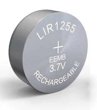 Акумулятор дисковий Li-Ion EEMB LIR1255 (1254), 3.7V, 65mAh для TWS/Bluetooth навушників