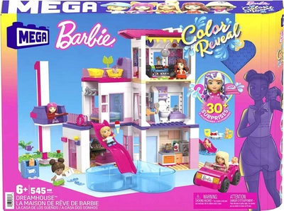 Klocki konstrukcyjne Mattel Mega Bloks Barbie Color Reveal Dream House 545 elementów (0194735071333)