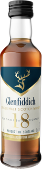 Віскі односолодове Glenfiddich 18 yo 0.05 л 40% (5010327326214)