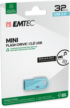 Флеш пам'ять USB Emtec D250 Mini 32GB USB 2.0 Blue (ECMMD32GD252)