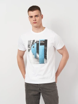 Футболка хлопковая мужская Armani Exchange 11300.2 S Белая (2000000013190)