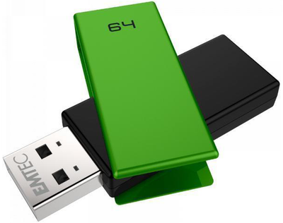 Флеш пам'ять USB Emtec C350 Brick 64GB USB 2.0 Green (ECMMD64GC352)