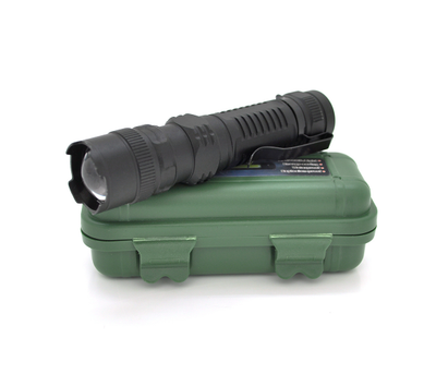 Ліхтарик ручний POWERMASTER MX-511, 1LED CREE Q5, 3W, 3 режими, ZOOM, вбудований аккум, Black, IP40, 126х24х24мм, USB, BOX