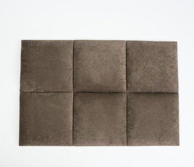 Самоклеящиеся мягкая стеновая панель Soft Pan 30х30х3,7 см велюр матовый шоколад (303019)