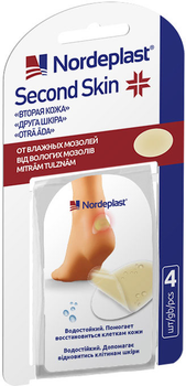 Пластир медичний Nordeplast гідроколоїдний "Друга шкіра" Великий 4 шт. (4751028536007)