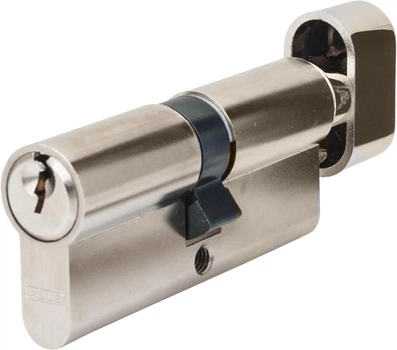 Цилиндр ABUS KE50 N Z30/K30 ключ-поворотник 30/30 Матовый никель