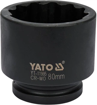 Nasadka YATO udarowa 12-kątna 1" 80x100 mm (YT-11995)