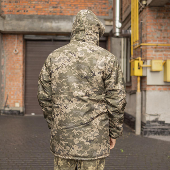 Куртка-бушлат военная мужская тактическая плащевка ВСУ (ЗСУ) Пиксель 8551 42 размер