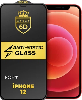 Защитное стекло 6D Anti-Static iPhone 12 Glass Shield (35269)