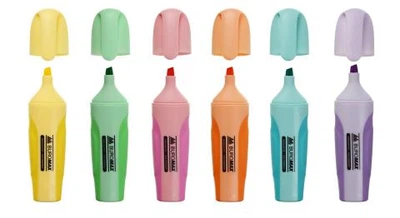 Набор текстовых маркеров с резиновыми вставками Buromax Pastel 2-4 мм 6 шт (BM.8905-96)