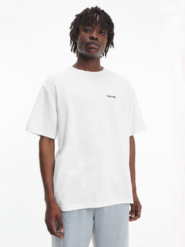 Koszulka męska długa Calvin Klein Underwear 000NM2298E-100 XL Biała (8719856377632)