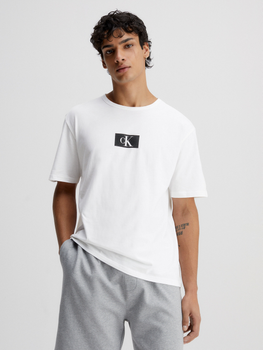 Футболка бавовняна довга чоловіча Calvin Klein Underwear 000NM2399E-100 XL Біла (8720107554290)
