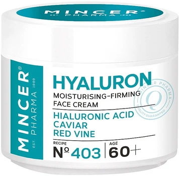 Крем для лица повышающий упругость "Икра и красное вино" Mincer Pharma Hyaluron Moisturising Firming 50ml (712007-868200-2)