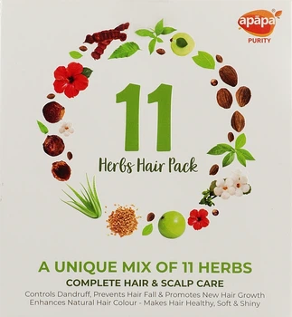 Комплексная маска для ухода за волосами и скальпом "11 трав" - Apapa Purity 11 Herbs Hair Pack 200g (200g) (1150184-1534779-2)