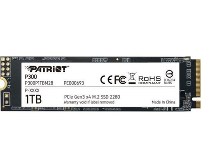SSD M.2 Patriot P300 1TB NVMe 2280 PCIe 3.0x4 3D NAND TLC